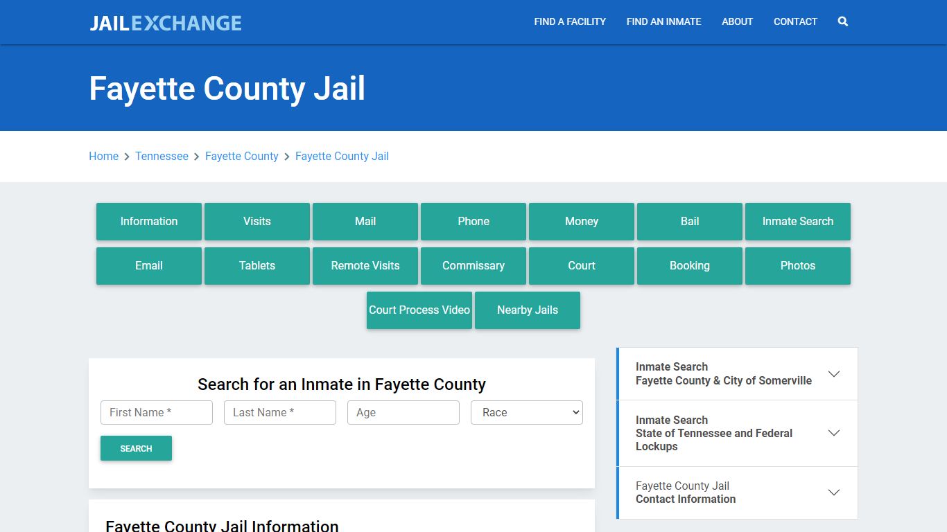 Fayette County Jail Roster Lookup, TN, Inmate Search