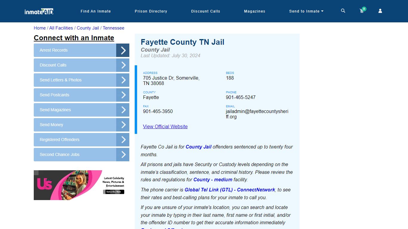 Fayette County TN Jail - Inmate Locator